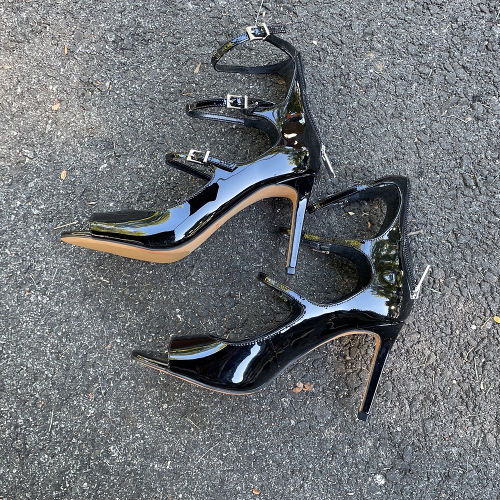 Vince Camuto Black Patent Leather Heels